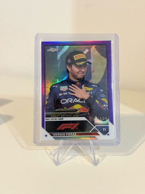 2023 Topps Chrome Formula 1 Sergio Perez #175 Purple Refractor card mint