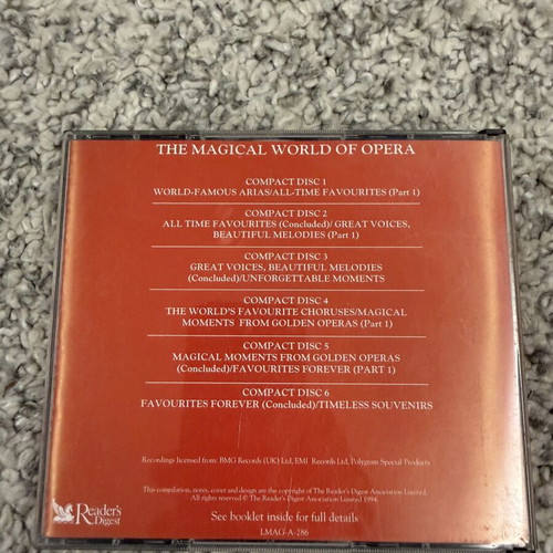 The Magical World of Opera 6 CD collection like new
