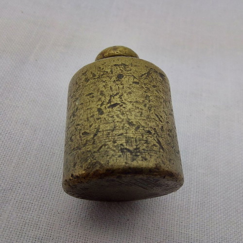 Old bronze scale weight 50 g used