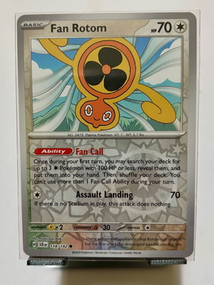 Fan Rotom (SCR 118) Pokemon card new, Stellar Crown