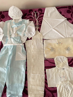 Vintage baptism set for boy used, 1-2 years old