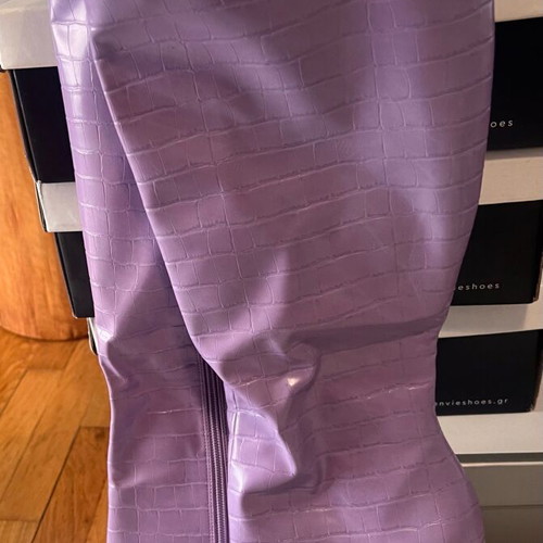 Envie Shoes knee-high boots new, purple, size 37
