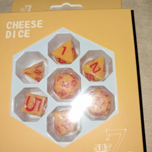 D&d cheese dice set of 7