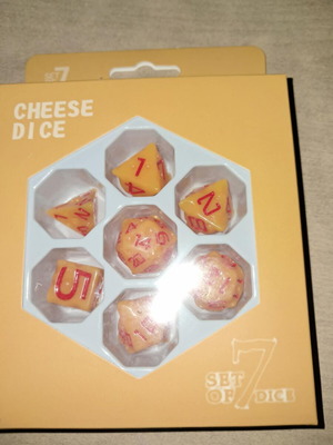 D&d cheese dice set of 7