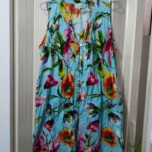 Marila XXL cotton dress, colorful