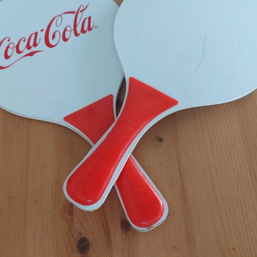 Coca Colla vintage wooden rackets new for sea and beach