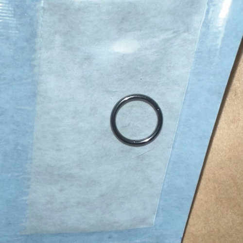 Titanium hoop earring, silver color, click clasp