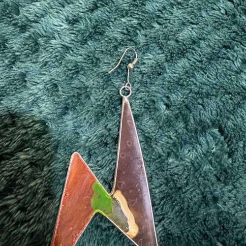 Orange earrings like new