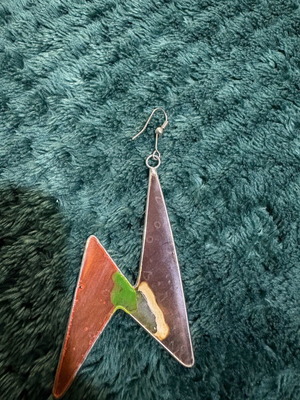 Orange earrings like new