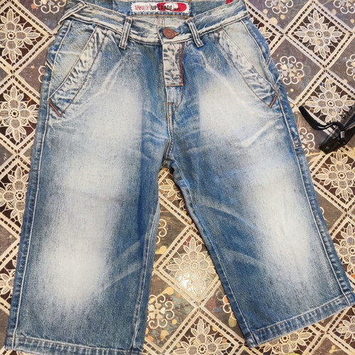 Take Two Whale men's denim bermuda shorts, blue, size W30