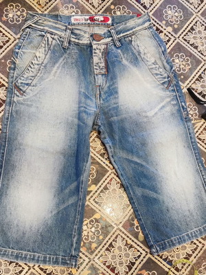 Take Two Whale men's denim bermuda shorts, blue, size W30
