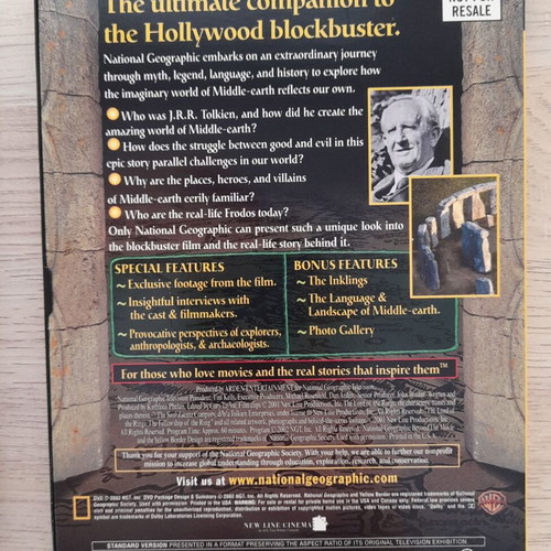 National Geographic The Lord of the Rings The Fellowship of the Ring DVD used