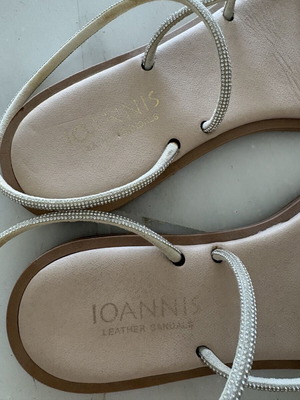 Ioannis silver sandals size 40