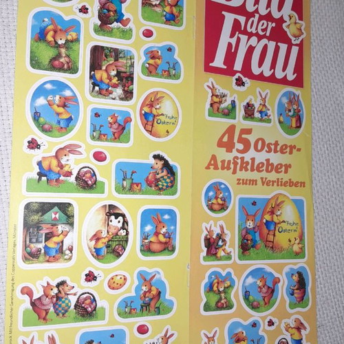Easter stickers new, pack of 7 sheets