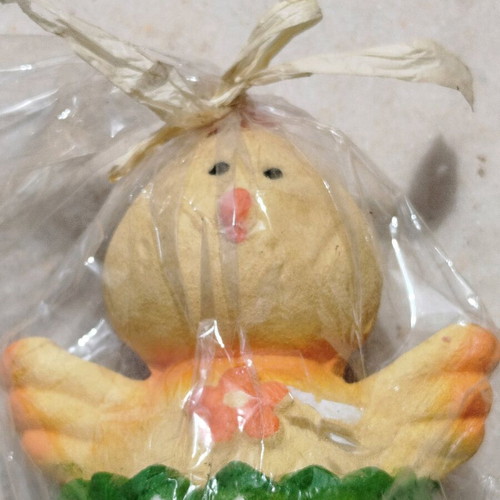Candle bird in egg cup new for Easter table