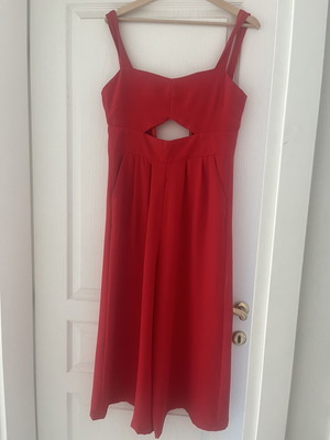 Milkwhite red jumpsuit, small size