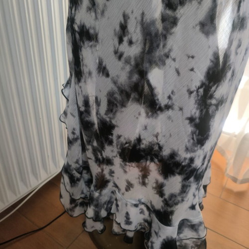 Primark Maxi Dress Tie-Dye size XL like new, black and white