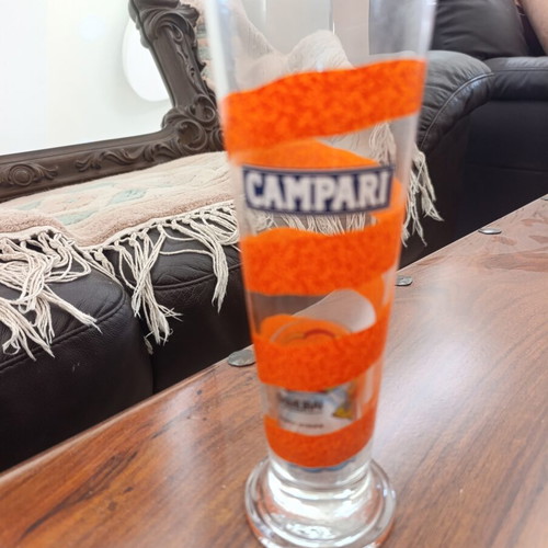 Campari vintage collectible glasses set of 10 used from the 1980s
