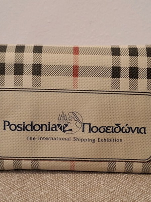 Fabric hand bag like new, beige with multicolor stripes
