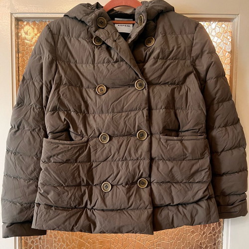 Duffle coat Aspesi feather stuffed size S like new brown