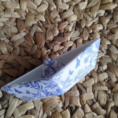 Ceramic decorative handmade ship, new, 22 cm length