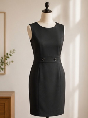 Marks & Spencer black office dress, size M