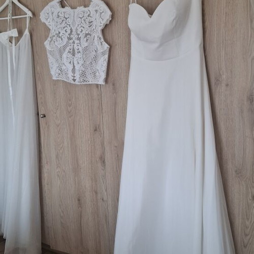 Bianco wedding dress like new, size XXL 44, white
