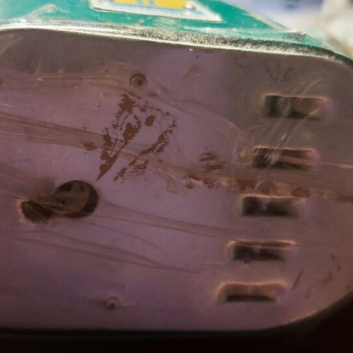 Postbank Savings Box used, green without key