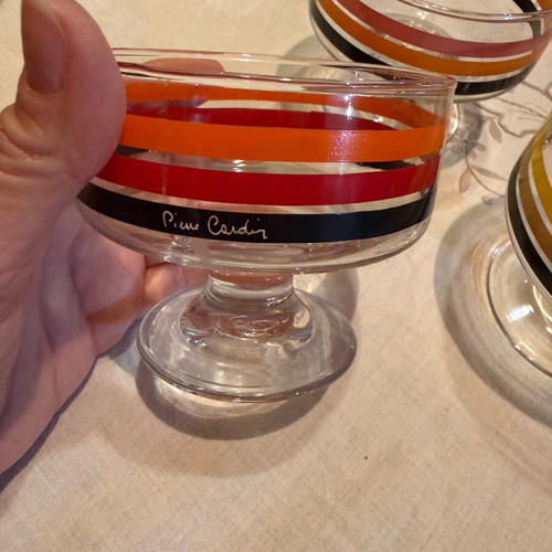 Vintage Pierre Cardin ice cream bowls set of 6, new