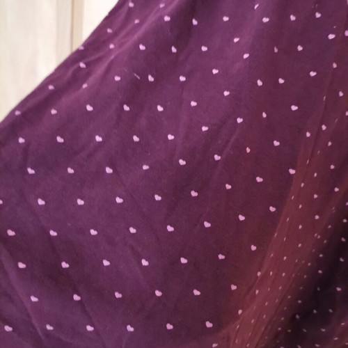 H&M cotton dress used burgundy with hearts for ages 4-6