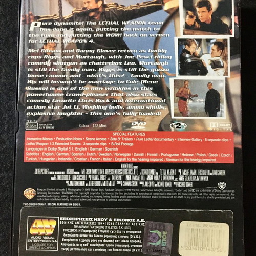 Lethal Weapon 4 DVD used, action, adventure, subtitles