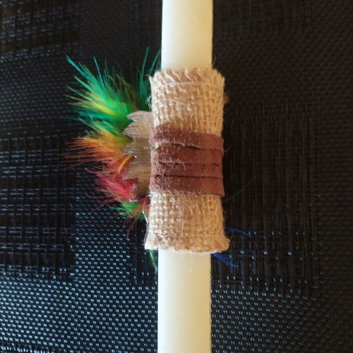 Easter Candle new handmade aromatic square wax 25 cm