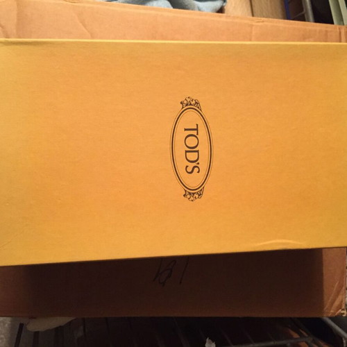 Tod's two-tone ballerina shoes used, leather and fabric, size 40