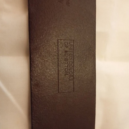 Benetton leather belt like new, boho brown with studs and red detail