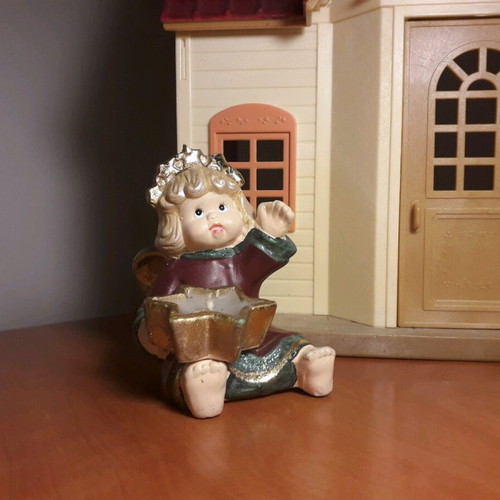 Christmas Angel Candle Holder used