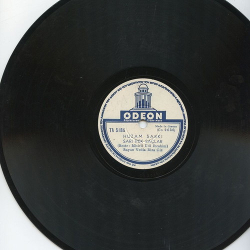 78 rpm record used, Turkish songs, Greek made