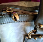 Folli Follie handbag used, genuine leather, grey