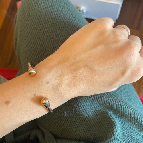Links Of London Ladies Amulet 925 Rose Gold Vermeil Cuff Bracelet used