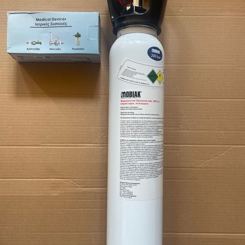 Mobiak Aphrodite 3lt oxygen therapy cylinder with flowmeter