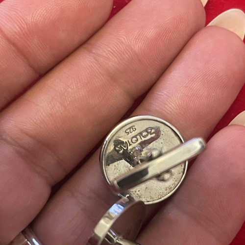 925 silver Zolotas cufflinks, solid