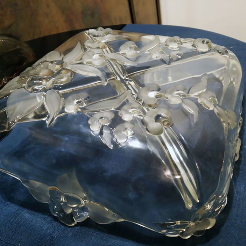 Crystal antique square serving platter Walther Glas like new