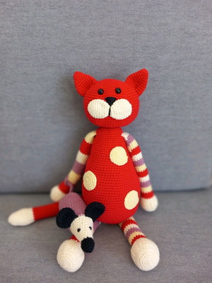 Amigurumi Cat new, knitted from cotton yarn