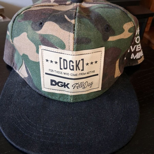 DGK snapback hat camouflage design like new, one size