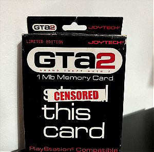 GRAND THEFT AUTO memory card official gta ps1