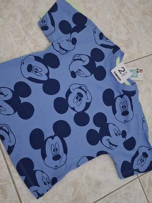 Σετ μπλουζάκια Mickey Mouse καινούργια, μέγεθος 24-36 μηνών, 2 τεμάχια