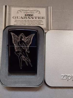 Zippo Nymph Fairy Indigo Spectrum lighter like new, 2004 collectible
