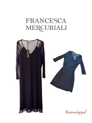 Francesca Mercuriali Μαύρο φόρεμα Καινούργιο XXL 44 16