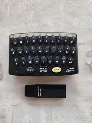 Speedlink Bluetooth Keyboard for PlayStation 3 used with USB receiver and controller stand