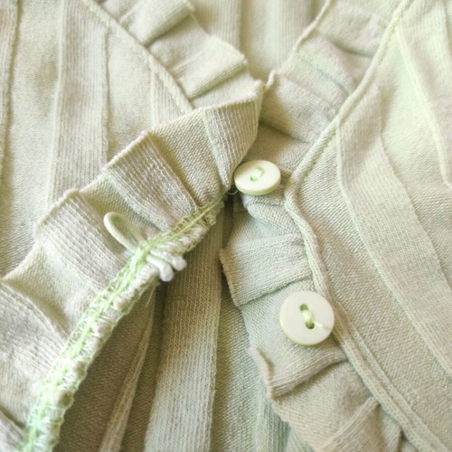 Bershka green short-sleeved cardigan used, size Small