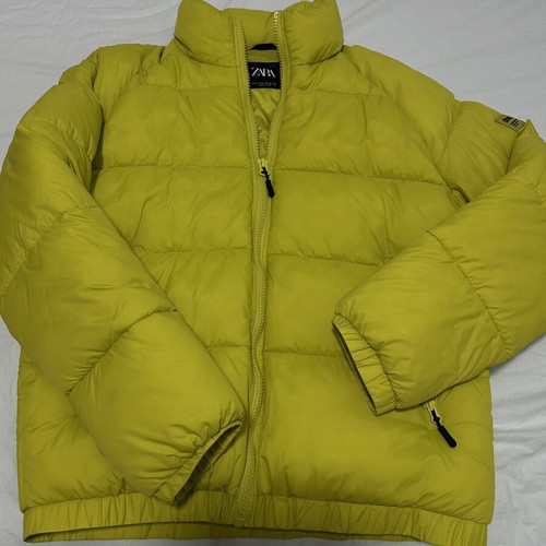 Zara puffer jacket new, yellow, size L